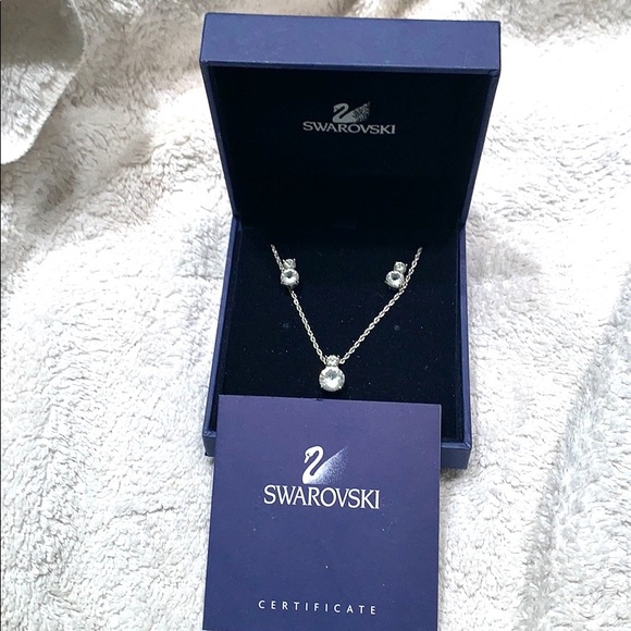 Swarovski Jewelry - Swarovski stud earring and necklace set